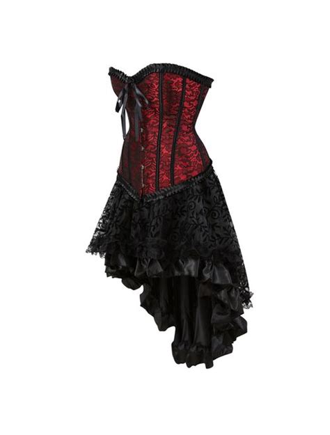 Gothic Steampunk Corset Skirt Renaissance Corset Dress For Women Gothic