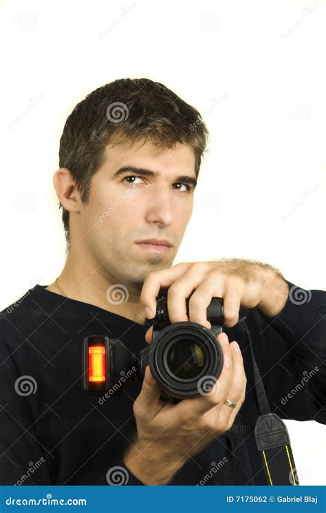 De Fotograaf Van De Mens Stock Foto Image Of Mensen Fotografie 7175062