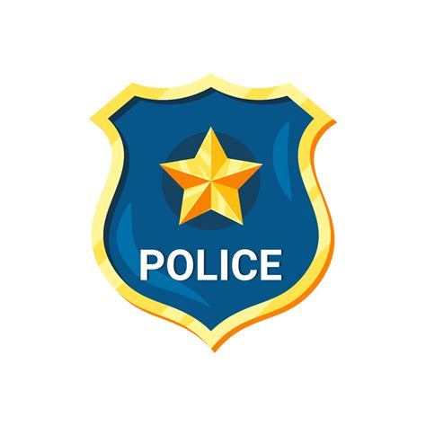 police badge vector isolated on white background 23810334 Vector Art at ...