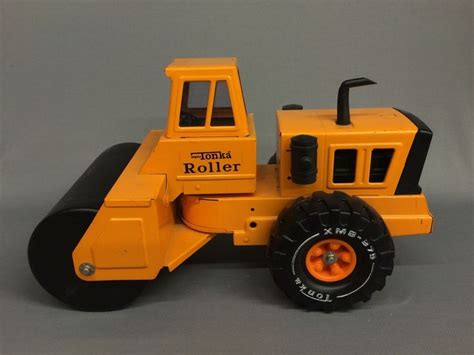 S Orange Mighty Tonka Paving Roller Juguetes Autos