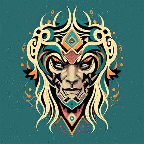 Premium Ai Image Portrait Tribal Art