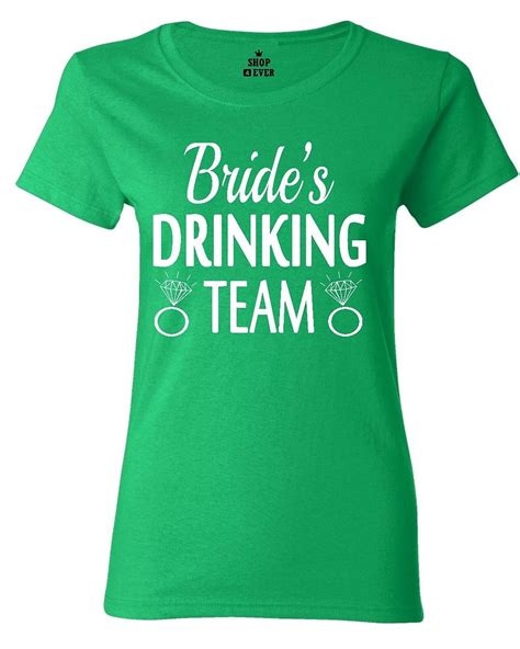 Brides Drinking Team Womens T Shirt Bachelor Party Funny Wedding