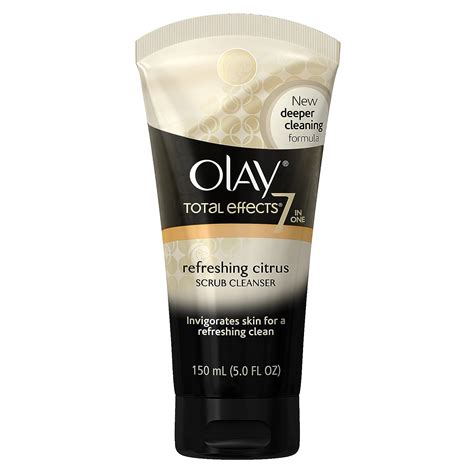 Amazon.com: Olay Total Effects Refreshing Citrus Scrub Face Cleanser, 5 ...