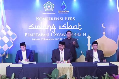 Pemerintah Tetapkan Syawal H Jatuh Pada April Selamat