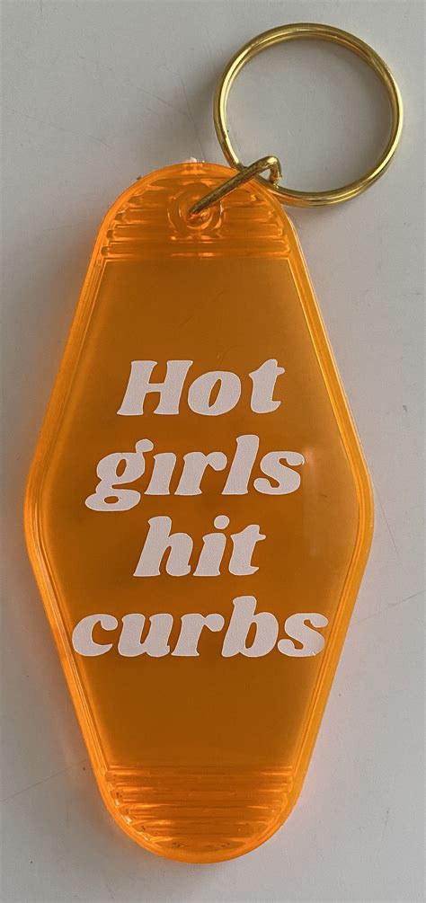 Hot Girls Hit Curbs Motel Keychain Retro Keychain Keychain Hot Girls