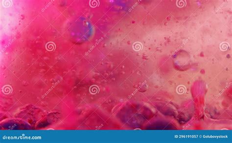 Gel Fluid Splash Paint Bubble Pink Blue Droplet Stock Image Image Of