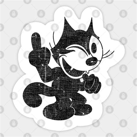 Felix The Cat Flipping Off - Felix The Cat - Sticker | TeePublic