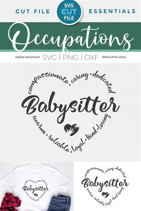 Babysitter Svg Baby Sitter Svg Nanny Svg Caregiver Svg Au Pair Svg