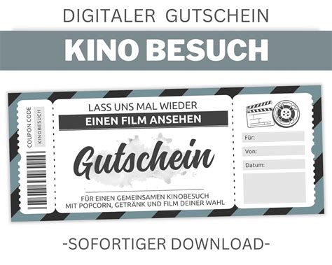 Kino Gutschein Vorlage Editierbar Ausdrucken Gutscheinvorlage Zum