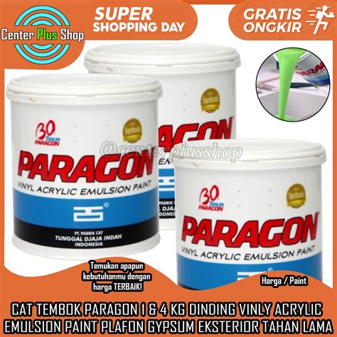 Jual CAT TEMBOK PARAGON 1 KG DINDING LUAR DALAM PRAGON VINYL ACRYLIC