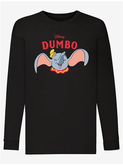 Nw2 Dumbo Smile Adult Black Printed Long Sleeve T Shirt Men George At Asda