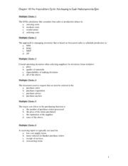 Chapter The Expenditure Cycle Purchasing To Cash Disbursements Quiz