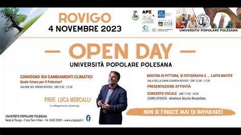 Upp Rovigo Open Day Prof Luca Mercalli I Cambiamenti Climatici Qual