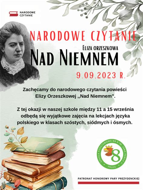 Narodowe Czytanie Nad Niemnem Szko A Podstawowa Nr Im Jana