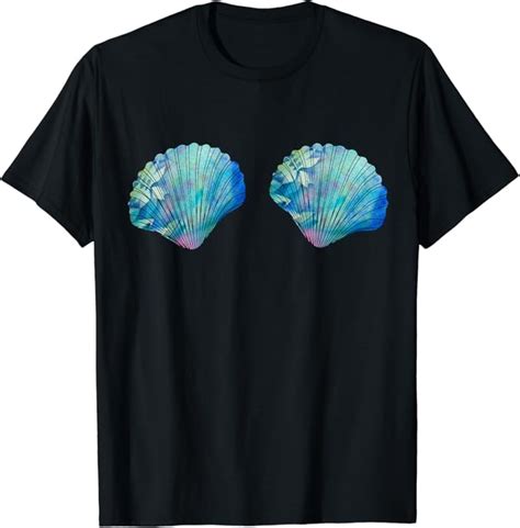 Meerjungfrau Muschel Bikini BH Lustig Kostüm Strand Geschenk T Shirt