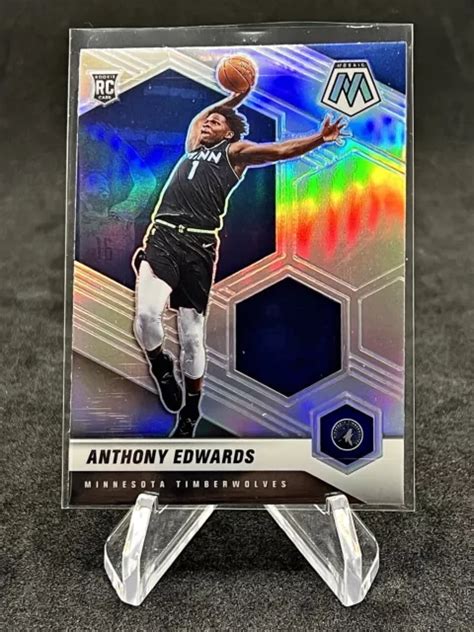 2020 21 MOSAIC ANTHONY Edwards Silver Prizm Rookie RC 201 Lupi Di