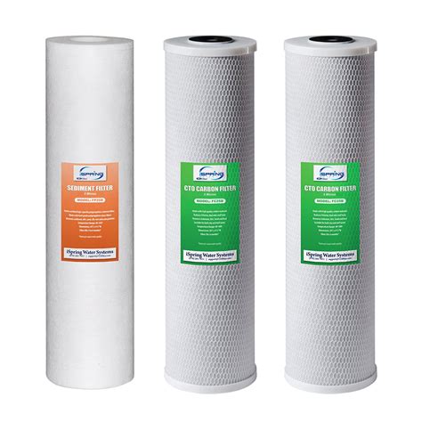 Ispring Whole House Water Filter Cartridge Replacement Pack With Sediment And Carbon Block