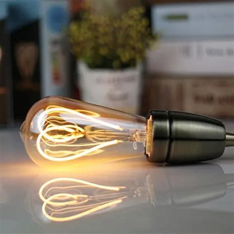 E27 St64 Led Incandescent 4w 6w 8w Classical Vintage Retro E27 Filament St64 Edison Bulb 110v