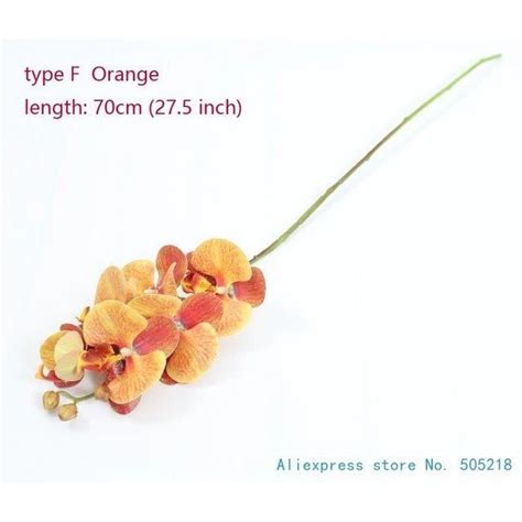 FLEUR SECHEE type F Orange Fleur Artificielle Orchidée Papillon 1 Tige