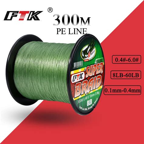 Buy Ftk Braided Wire 300m Pe Braided Fishing Line 04