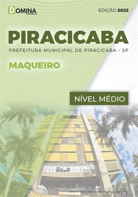 Apostila Concurso Pref Piracicaba SP 2022 Maqueiro