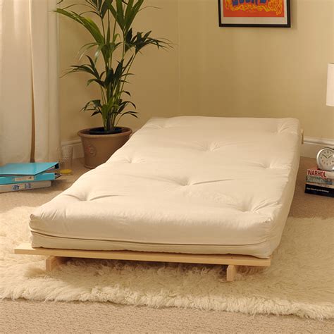 Cream Single 3ft (90cm) Luxury Futon Wooden Frame Sofa Bed