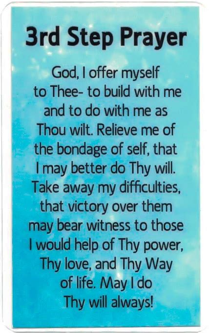 3rd Step Prayer Inspirational Card Recovery Shop