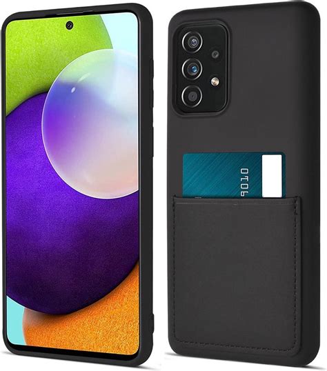 Samsung Galaxy A52 A52S Hoesje Met Kaarthouder Back Cover Zwart Bol