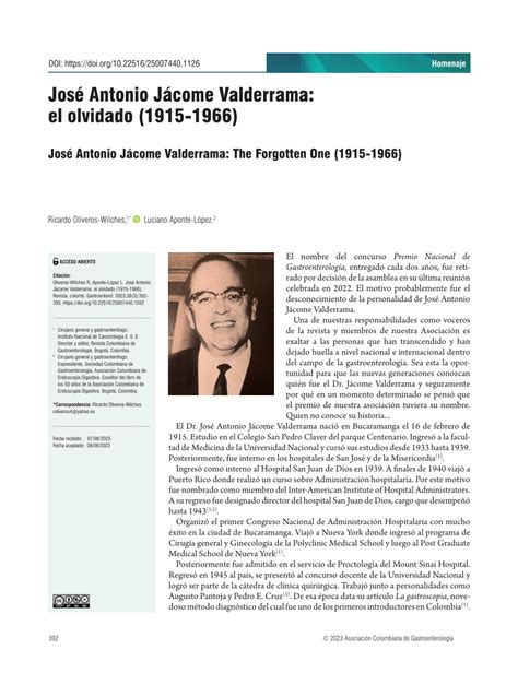 Pdf Jos Antonio J Come Valderrama El Olvidado