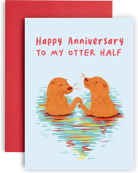 Amazon Huxters Anniversary Card Happy Anniversary To My Otter