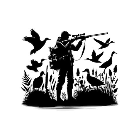 Vector De Chasse Illustration Vectorielle Des Silhouettes De Lhomme De