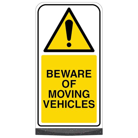 Freestanding Sign - Beware Of Moving Vehicles | Freestanding Sign ...