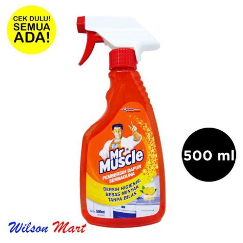 Jual MR MUSCLE PEMBERSIH DAPUR SERBAGUNA KITCHEN CLEANER LEMON 500 ML