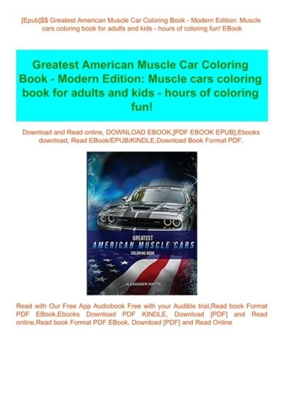 Epub Greatest American Muscle Car Coloring Book Modern Edition Muscle Cars Coloring Book