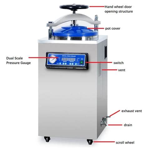 Laboratory High Pressure Steam Sterilizer Vertical Autoclave For Lab