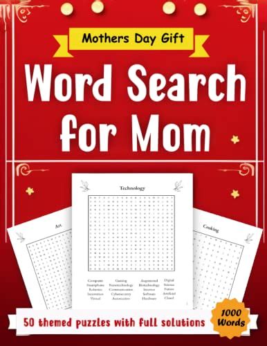 Mothers Day Word Search Puzzle Book A Collection Of Engaging Word