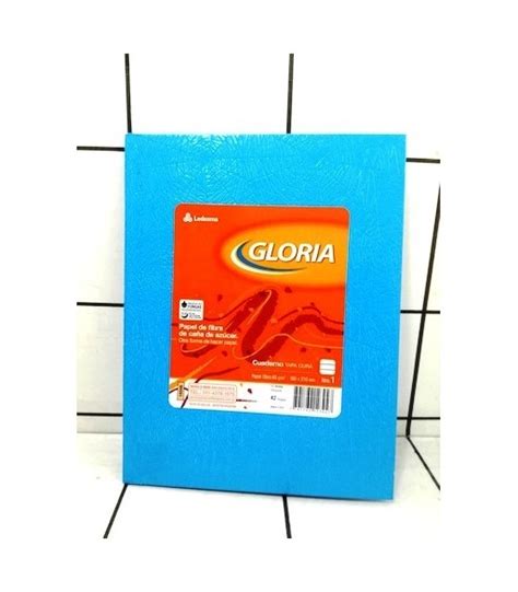 CUADERNO GLORIA 16X21 ARAÑA 42HR CELESTE