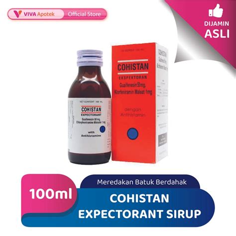 Jual Cohistan Expectorant Sirup Untuk Meredakan Batuk Berdahak 100 Ml