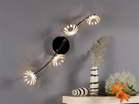 Schwenkbare Blumen Design Deckenlampe Aus Metall Blattsilber