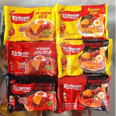 Jual Ecer Richeese Mie Instan Goreng Keju Lv Lv Lv Kuah Ramen