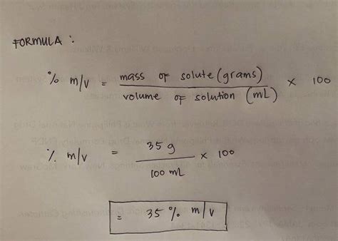 Solved What Is The Mv Of 35 G Of Nacl Dissolved In 100 G Of Water