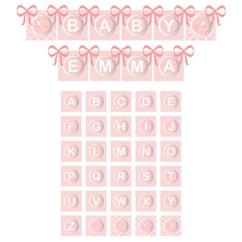 Baby Girl Shower Banner Printable Pink Birthday Banner and