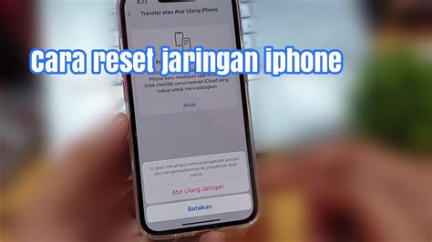 Cara Reset Jaringan Iphone Youtube