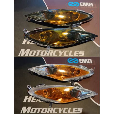 Enkei Front Signal Yamaha Lc V Lampu Kelip Smoke Clear Assy Mata