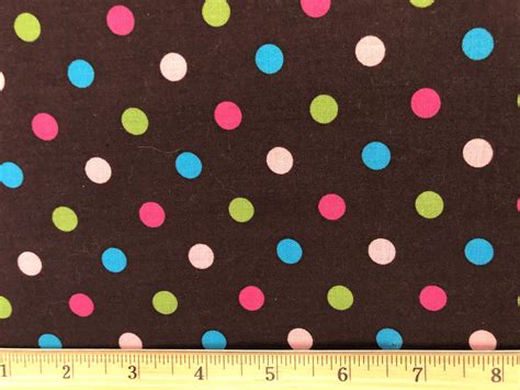 Dottie Cotton Fabric/Rainbow Polka Dot Fabric/Quilting | Etsy | Polka ...