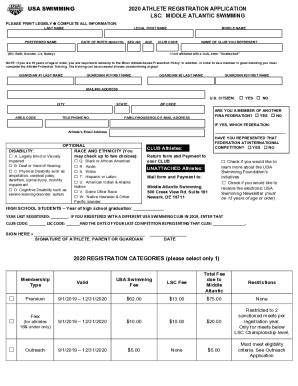 Fillable Online Teamunify Comusapammdoc Athlete Registration