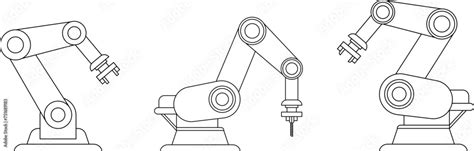 Vetor De Mechanical Robot Arm Machine Icon Manufacturing Industry