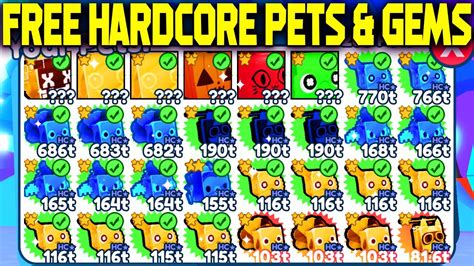 Roblox Pet Simulator X Live Free Hardcore Pets Gems Giveaway