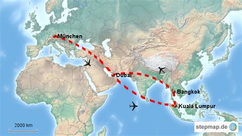 StepMap Asia Landkarte für Deutschland