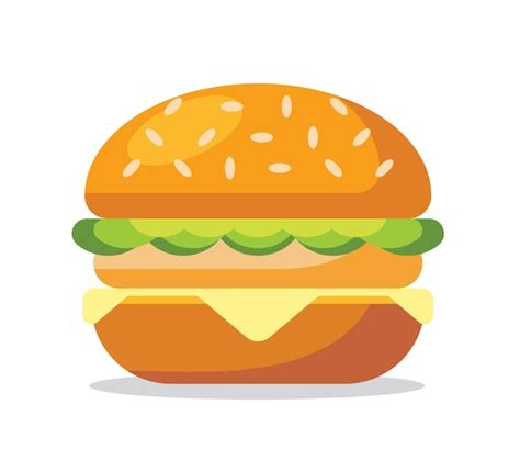 Premium Vector Hamburger Cartoon Isolated Vector Illustration